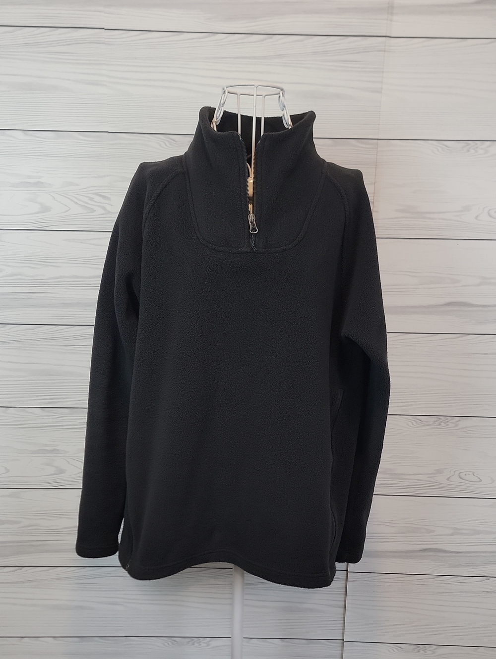 The North Face Black Half-Zip Fleece Pullover Womens Size L